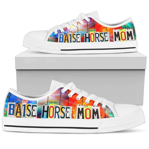 Baise Horse Mom Print Low Top Canvas Shoes for Women