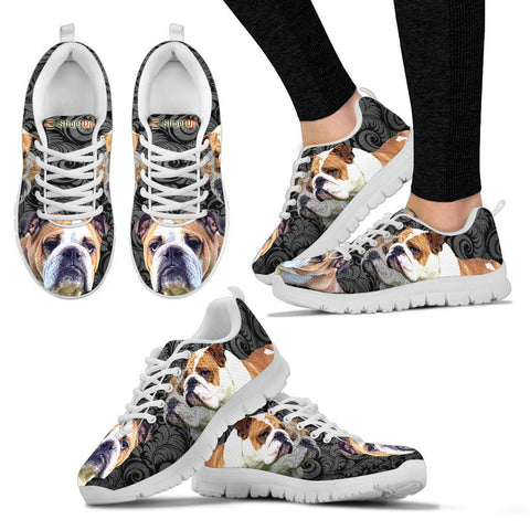 Bulldog On BlackWomen's Running Shoes