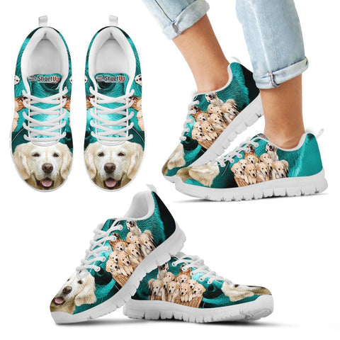 Golden Retriever Print Running Shoes For Kids