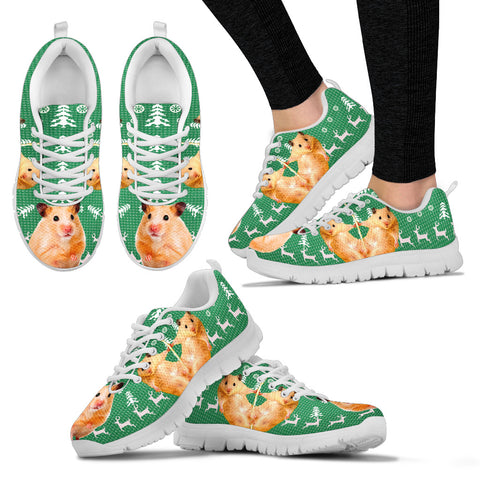 Golden Hamster(Syrian Hamster) Print Christmas Running Shoes For Women