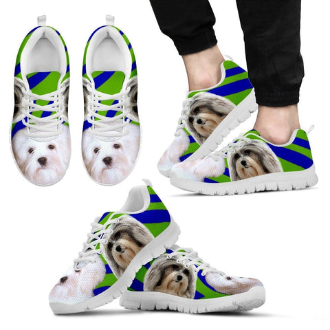 White Lowchen Dog Running Shoes For Men