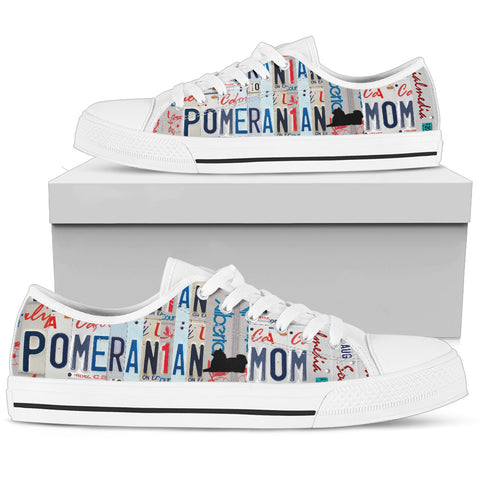 Pomeranian Print Low Top Canvas Shoes for Women