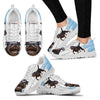 Rottweiler Blue White Print Sneakers For Women