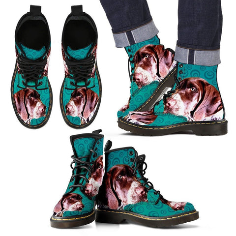 Pointer (German Shorthaired) Print Boots For MenLimited EditionExpress Shipping