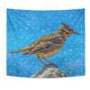 Lovely Lark Bird Print Tapestry