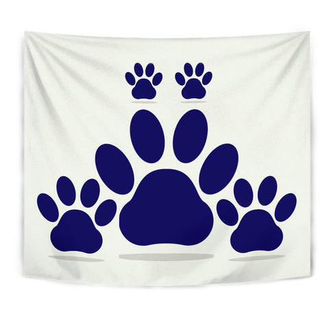 Dog Paws Print Tapestry