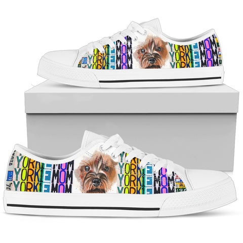 Women's Low Top Canvas Shoes For Yorkshire Terrier Mom