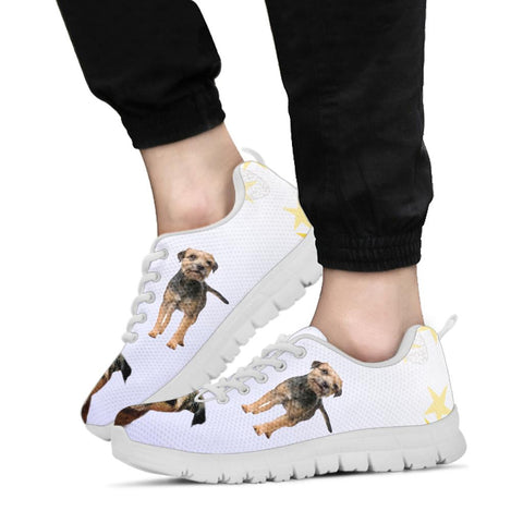 Border Terrier Floral Print Sneakers