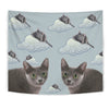 Korat Cat Print Tapestry
