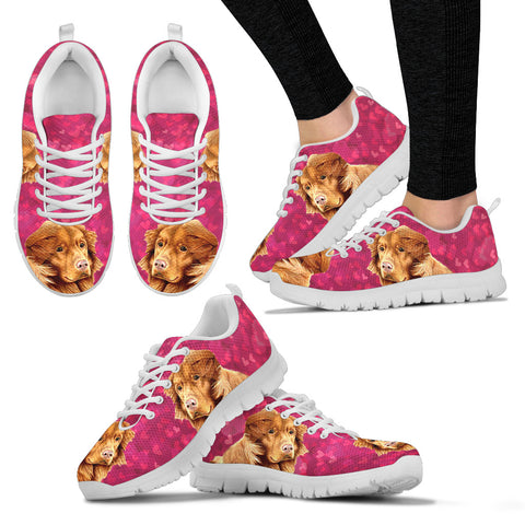 Valentine's Day SpecialNova Scotia Duck Tolling Retriever On Red Hearts Print Running Shoes For Women