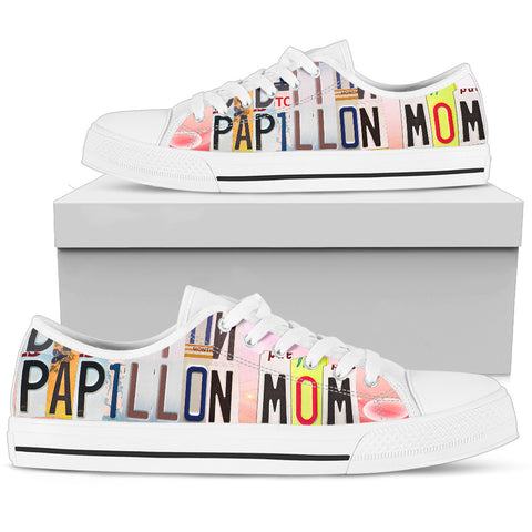 Lovely Papillon Mom Print Low Top Canvas Shoes For Women
