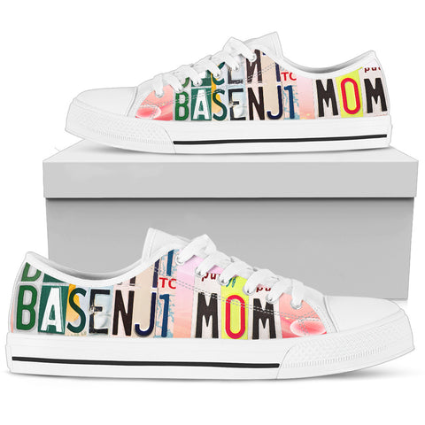 Lovely Basenji Mom Print Low Top Canvas Shoes For Women
