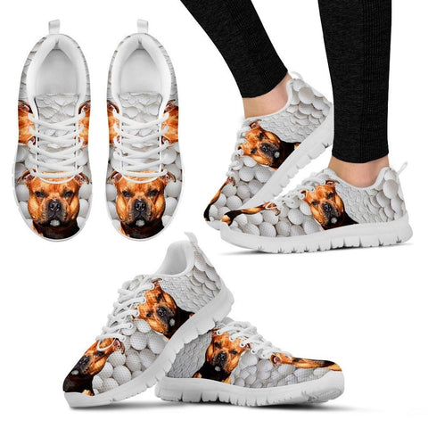 Awesome Dog Print Running Shoes For WomenExpress ShippingDesigned By Camilla Sanner