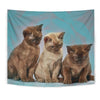 Lovely Burmese Cat Print Tapestry