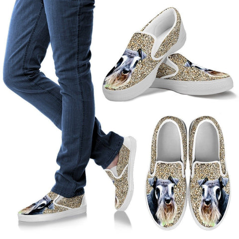 Schnauzer Dog Print Slip Ons For WomenExpress Shipping