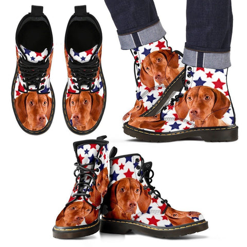 Vizsla Print Boots For MenExpress Shipping