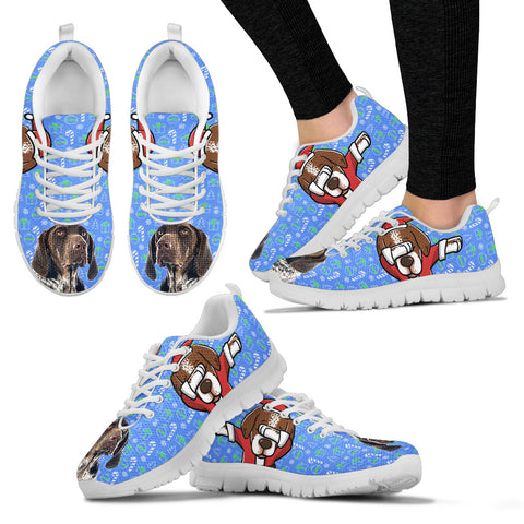 German Shorthaired Pointer Dog Print Christmas Running Shoes For Women