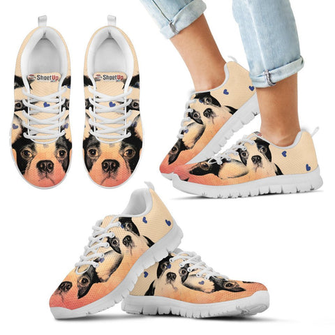 Lovely Boston Terrier Print Running Shoes For Kids