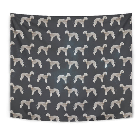 Bedlington Terrier Dog Pattern Print Tapestry