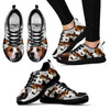 Treeing Walker Coonhound Print Sneakers For Women(White/Black) Express Shipping