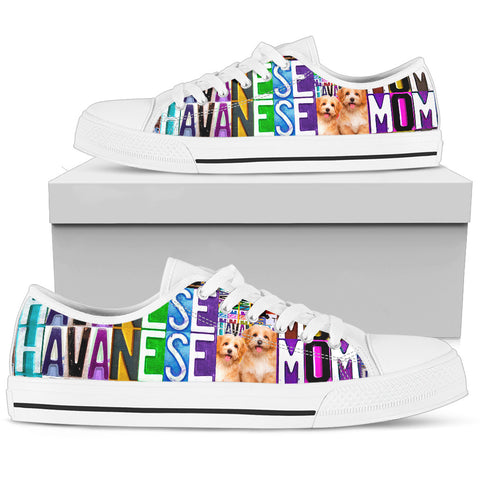 Women's Low Top Canvas Shoes For Havanese Mom