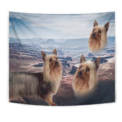 Cute Australian Silky Terrier Print Tapestry