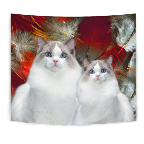 Cute Ragdoll Cat Print Tapestry