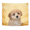 Cavapoo On Yellow Print Tapestry