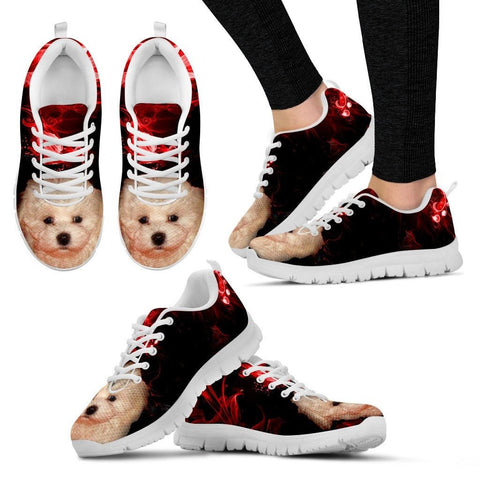 Bolognese Puppy Print Running Shoe For Women