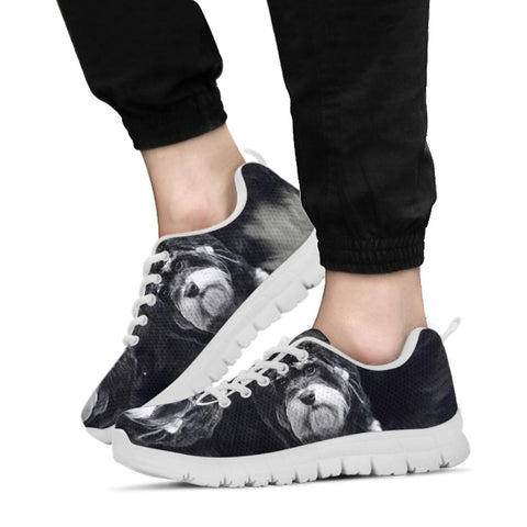 Cavapoo On Black Print Running Shoes