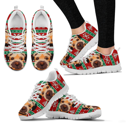 Border Terrier Christmas Running Shoes For Women