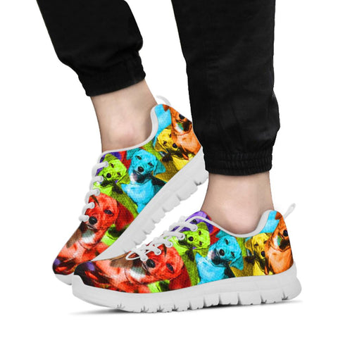 Multicolor Chiweenie Dog Print  Running Shoes