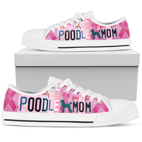 Poodle Print Low Top Canvas Shoes for Women