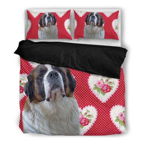 Valentine's Day Special St. Bernard Dog Print Bedding Set