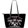 Guns, Guts & Glory Large Leather Tote Bag
