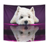 Cute West Highland White Terrier (Westie) Dog Print Tapestry