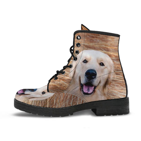 New Golden Retriever Print Boots For Women