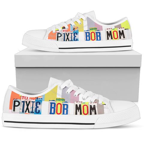 Pixie- Bob Mom Print Low Top Canvas Shoes for Women