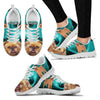 Brussels Griffon On Deep Skyblue Print Running Shoes For Women