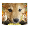 Shiba Inu Dog Print Tapestry