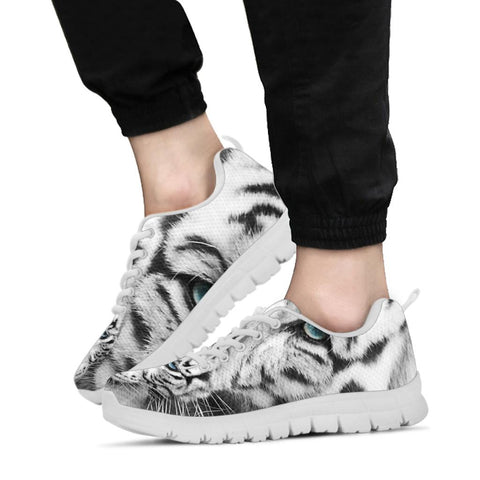 Black And White Tiger Print Running Shoes