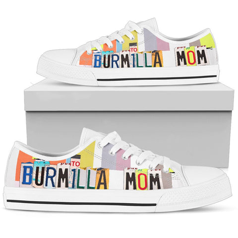 Burmilla Mom Print Low Top Canvas Shoes for Women