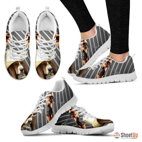 Stylish Basset HoundDog Running Shoes For Women
