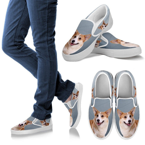 Pembroke Welsh Corgi Print Slip Ons For WomenExpress Shipping