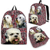 Dandie Dinmont Terrier Dog Print BackpackExpress Shipping