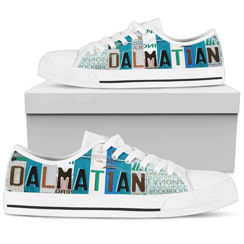 Dalmatian Mom Print Low Top Canvas Shoes For Women- Limited Edition