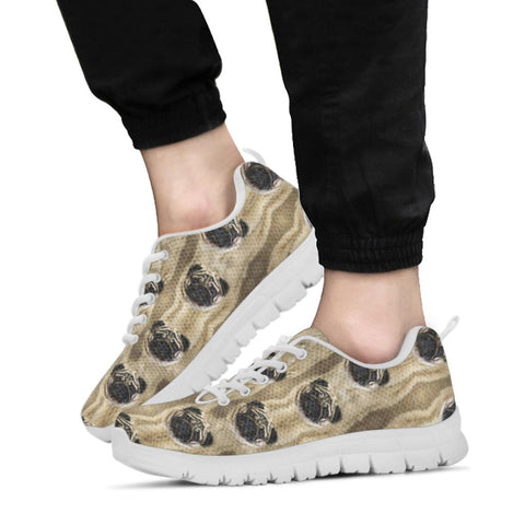 Pug Dog Patterns Print Sneakers