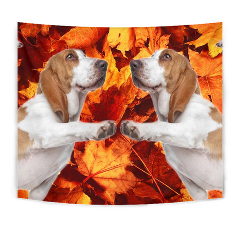 Lovely Basset Hound Print Tapestry