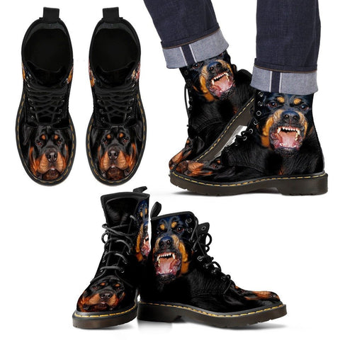 Rottweiler Print Boots For MenExpress Shipping