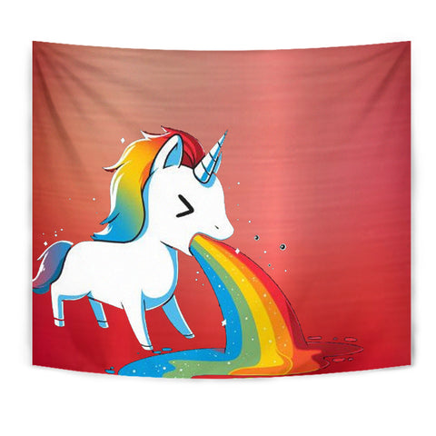 Rainbow Unicorn Print Tapestry